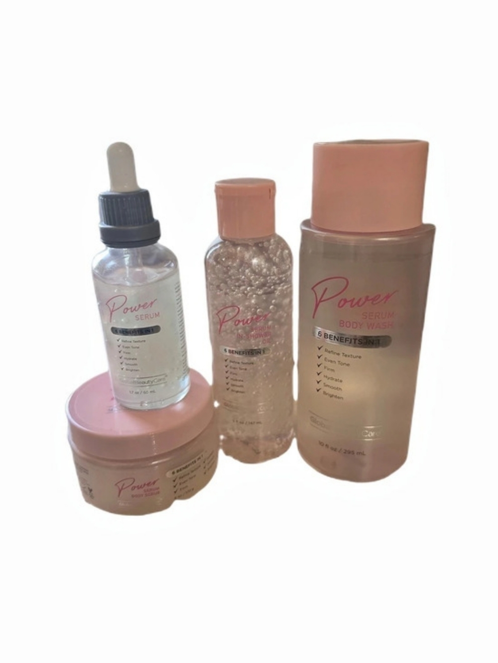 Global Beauty Care Power Serum 6 Benefits in 1 Collection Pink Set NWT